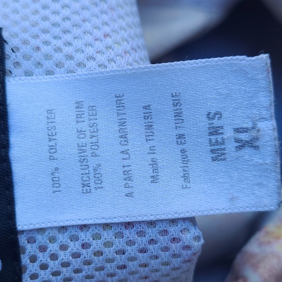 PATAGONIA‎ Inyo Abstract Brown Beige Yellow Polyester Mens XL Short Sleeve Shirt - Picture 7 of 8